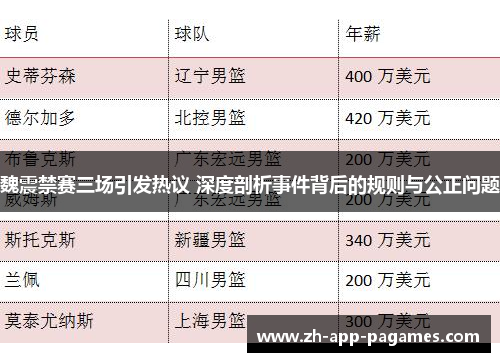 魏震禁赛三场引发热议 深度剖析事件背后的规则与公正问题
